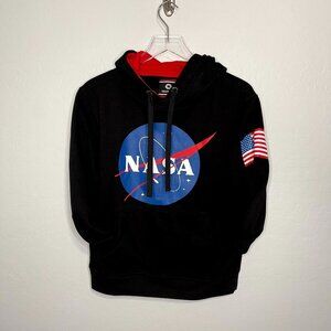 NASA Black Hooded Sweatshirt Small